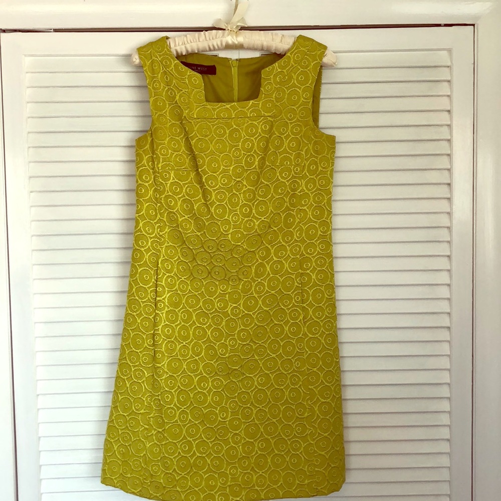 Nine West bright green dress